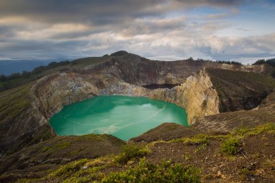 The Kelimutu lakes, on the island of Flores