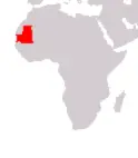 Localizzazione Mauritania