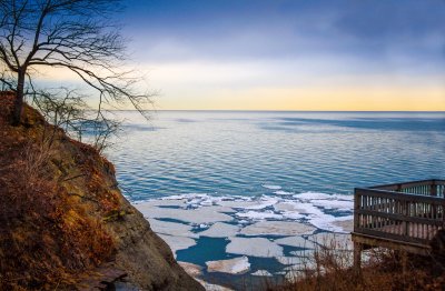 Il Lago Erie in inverno