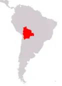 Localizzazione Bolivia