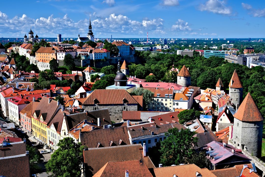 Veduta del centro storico di Tallinn